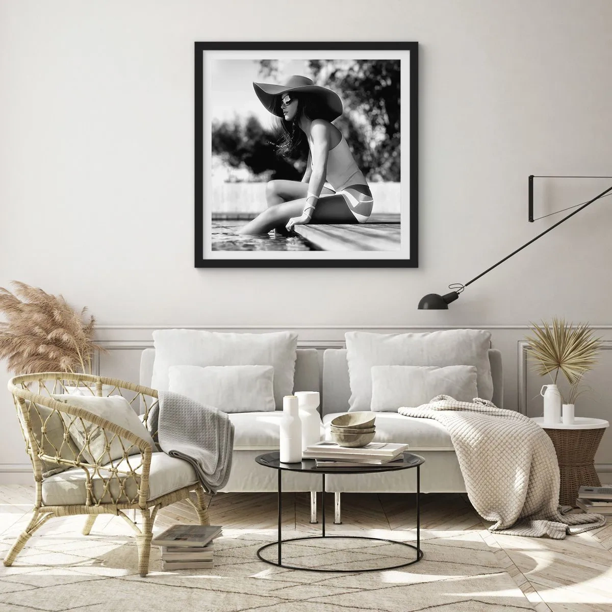 Plagát v čiernom ráme - Letný sen - 40x40 cm