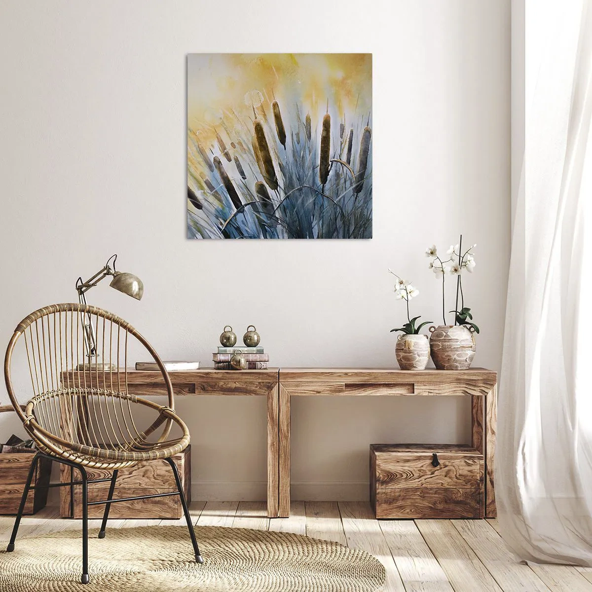 Obraz na plátne - Chlad vody, žiara slnka - 50x50 cm