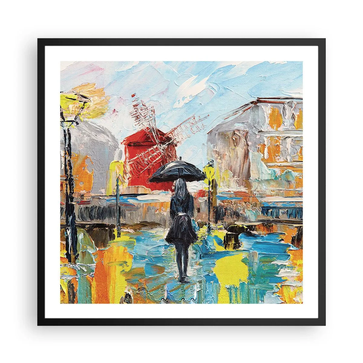 Plagát v čiernom ráme - Parížske legendy - 60x60 cm