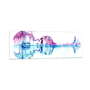 Obraz na skle - Prinesiem vám dažďové piesne - 90x30 cm