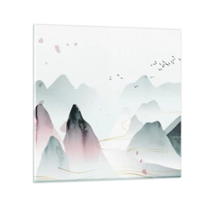 Obraz na skle - Cez vrcholy - 70x70 cm
