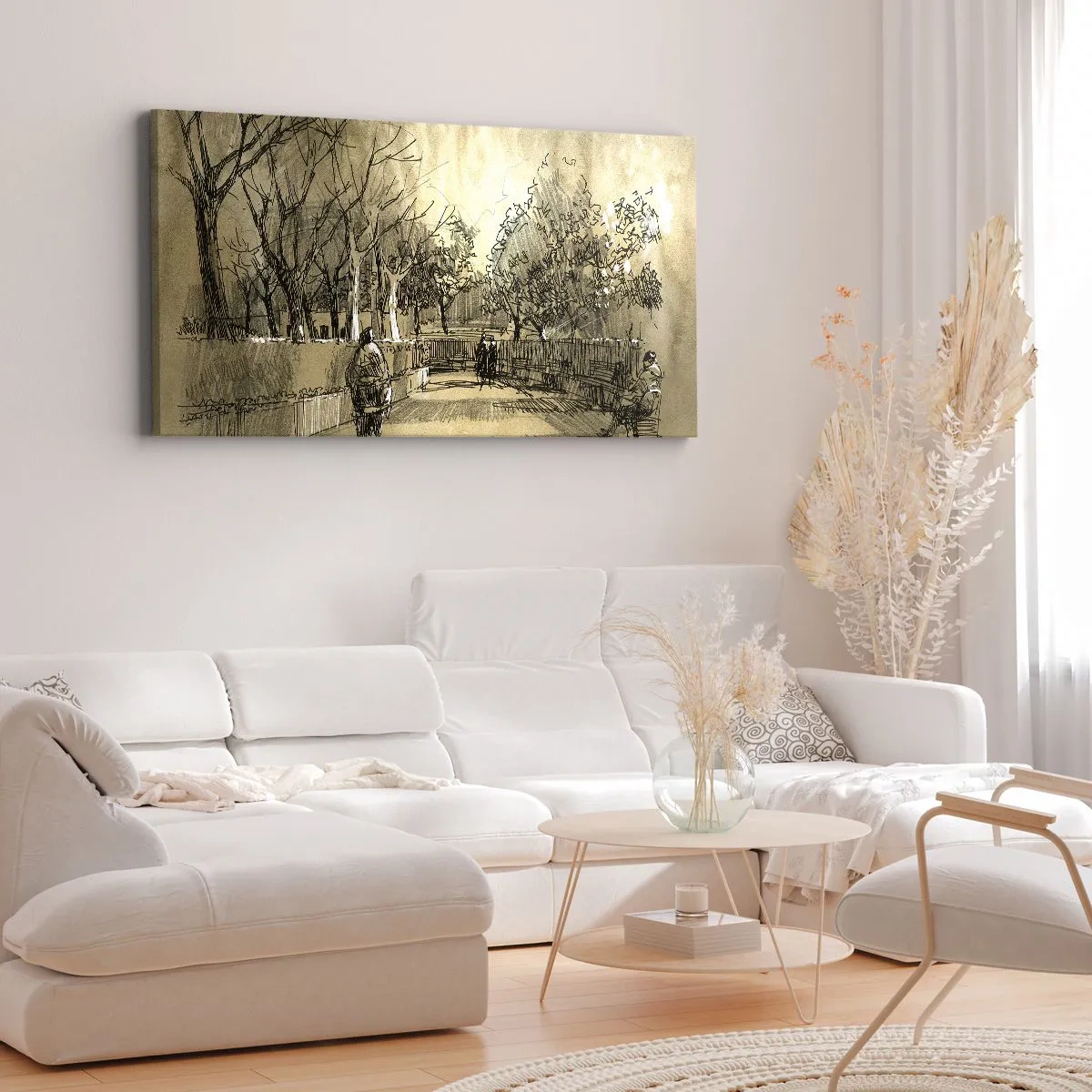 Obraz na plátne - Pierkom zastavený okamih - 90x30 cm