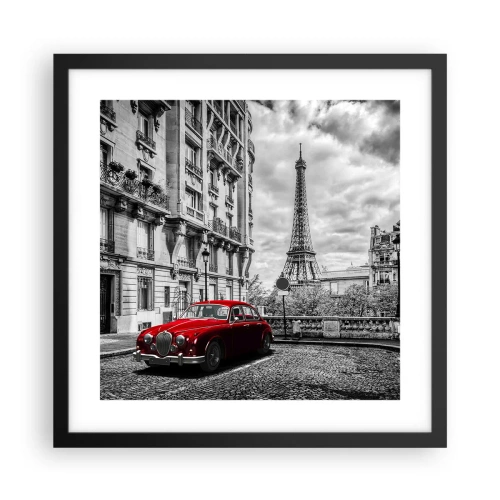 Plagát v čiernom ráme - Dravec v meste - 40x40 cm