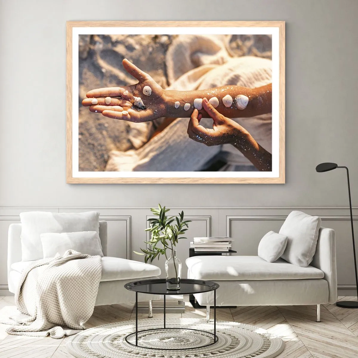Plagát v ráme zo svetlého duba - Krása na dosah - 91x61 cm