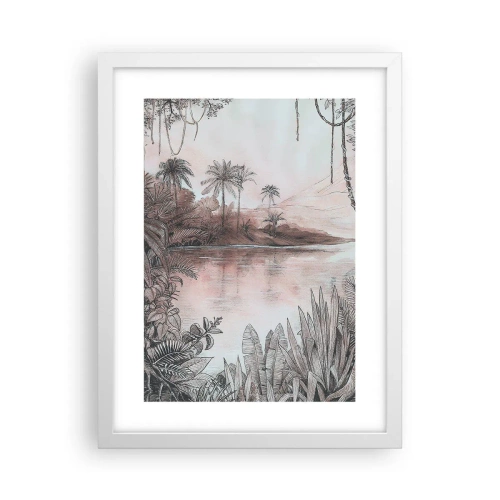 Plagát v bielom ráme - Denník cestovateľa z 19. storočia - 30x40 cm