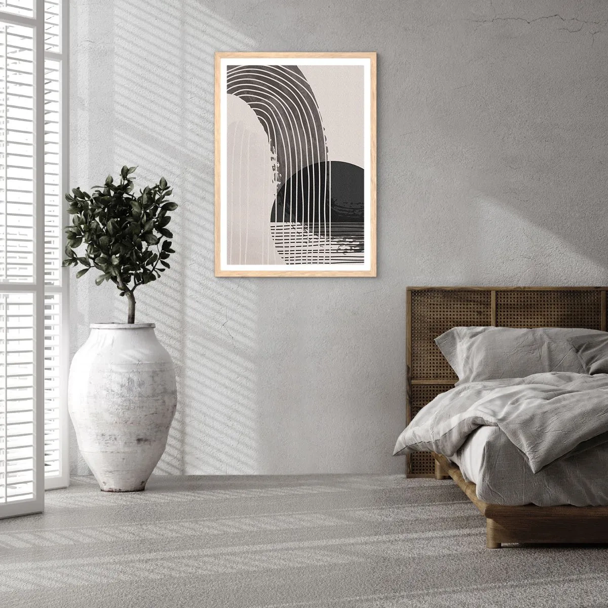 Plagát v ráme zo svetlého duba - Tam a späť - 50x70 cm