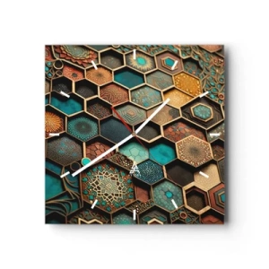 Nástenné hodiny - Arabské ornamenty – variácia - 30x30 cm