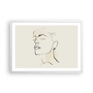 Plagát v bielom ráme - Hrdý pohľad - 70x50 cm