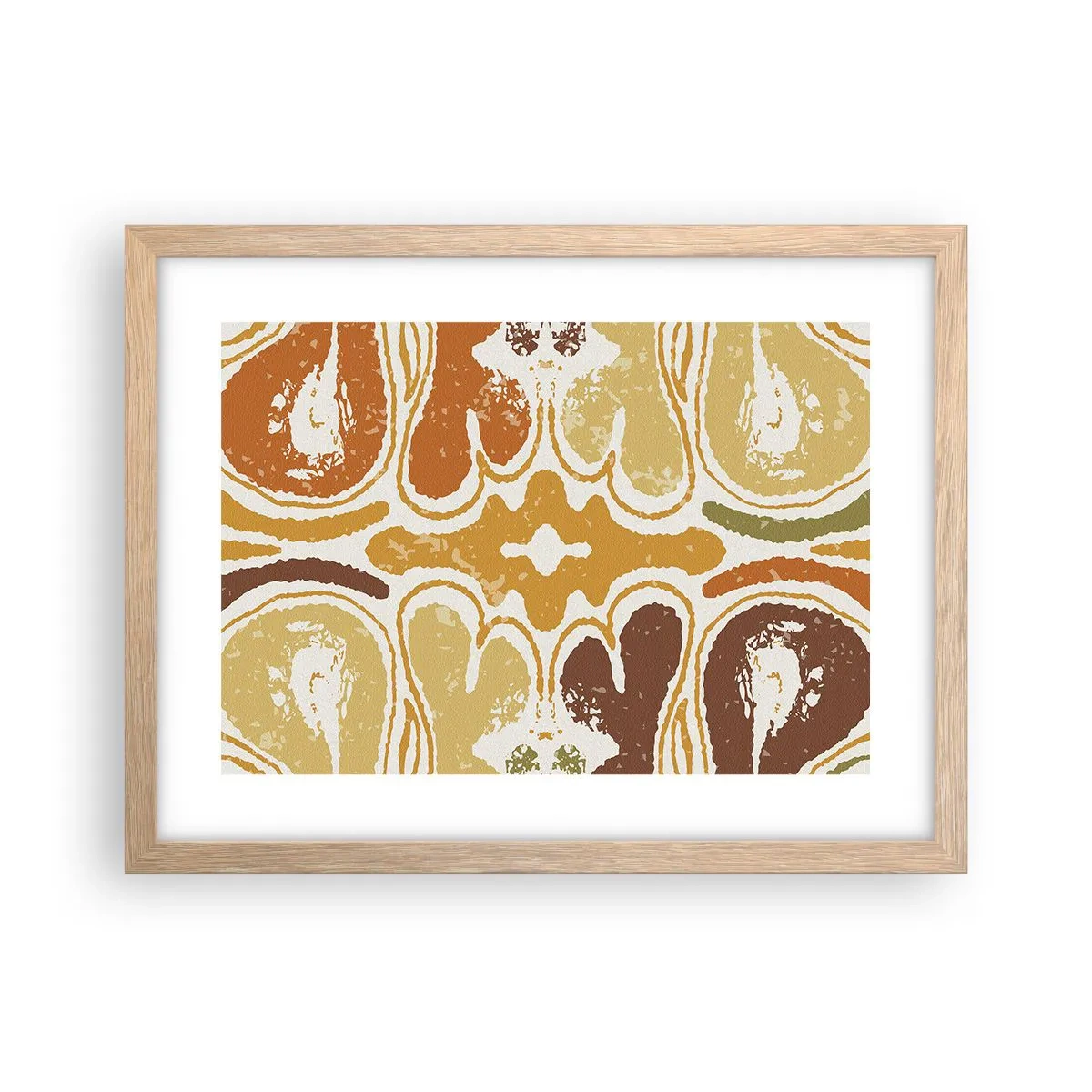 Plagát v ráme zo svetlého duba - Sentimentálna abstrakcia - 40x30 cm