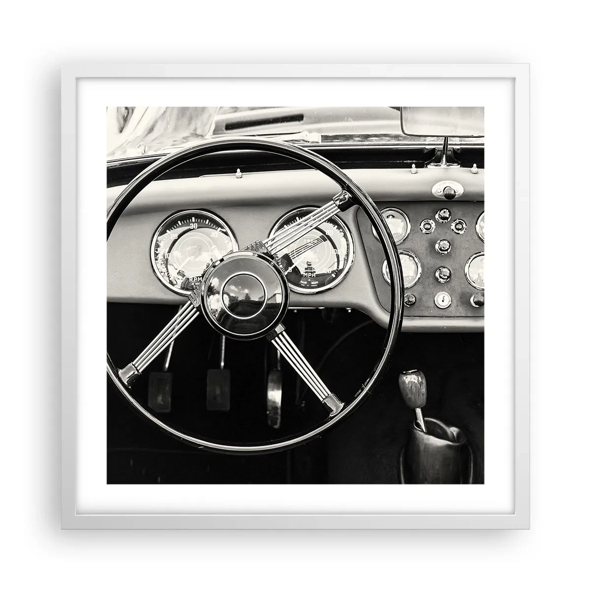 Plagát v bielom ráme - Sen zberateľov - 50x50 cm