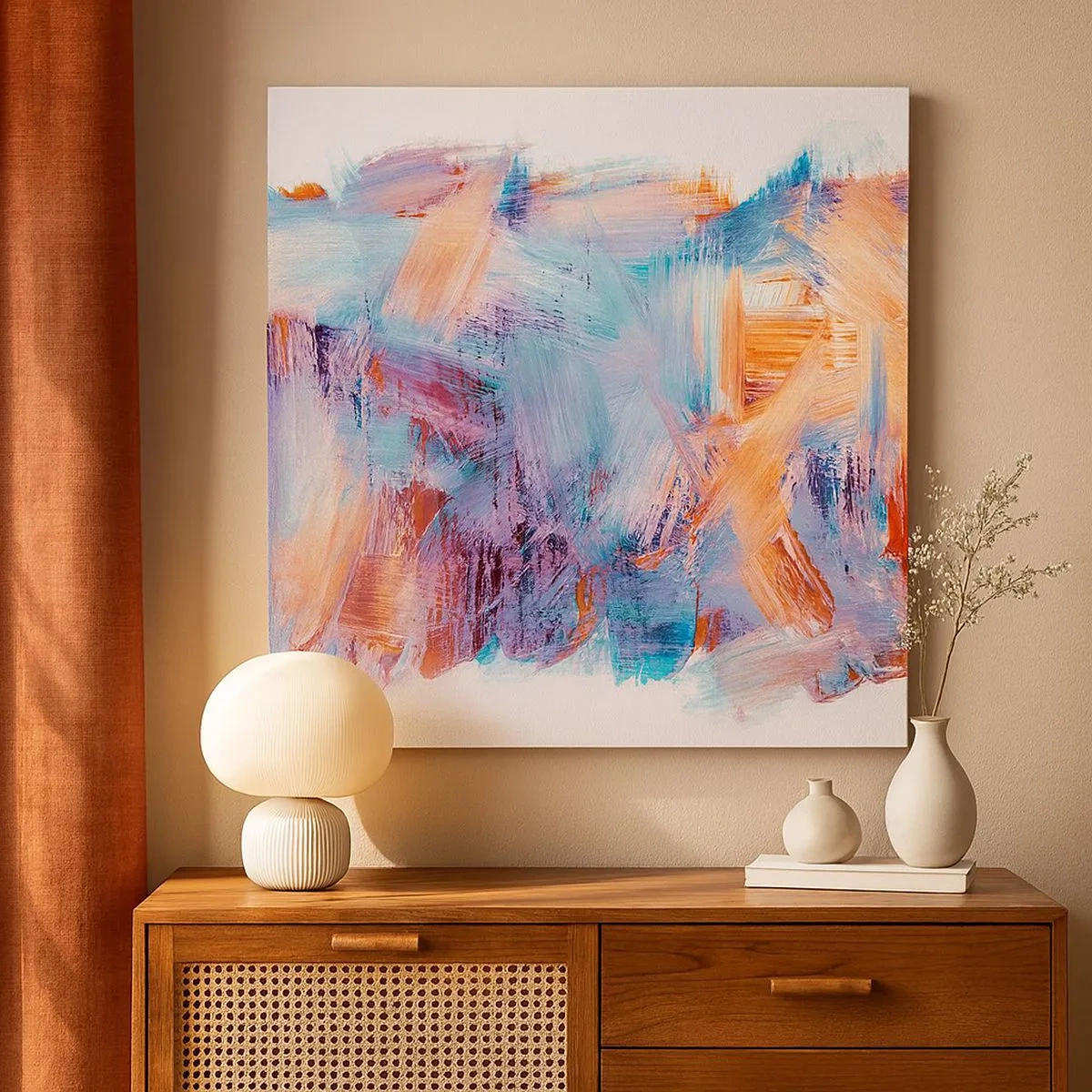 Obraz na plátne - Farebný neporiadok - 30x30 cm