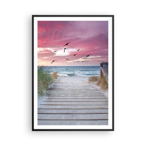 Plagát v čiernom ráme - Baltská impresia - 70x100 cm