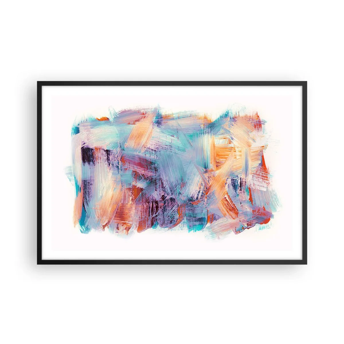 Plagát v čiernom ráme - Farebný neporiadok - 91x61 cm