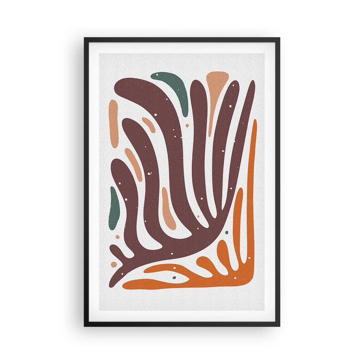 Plagát v čiernom ráme - Organická a radiálna kompozícia - 61x91 cm