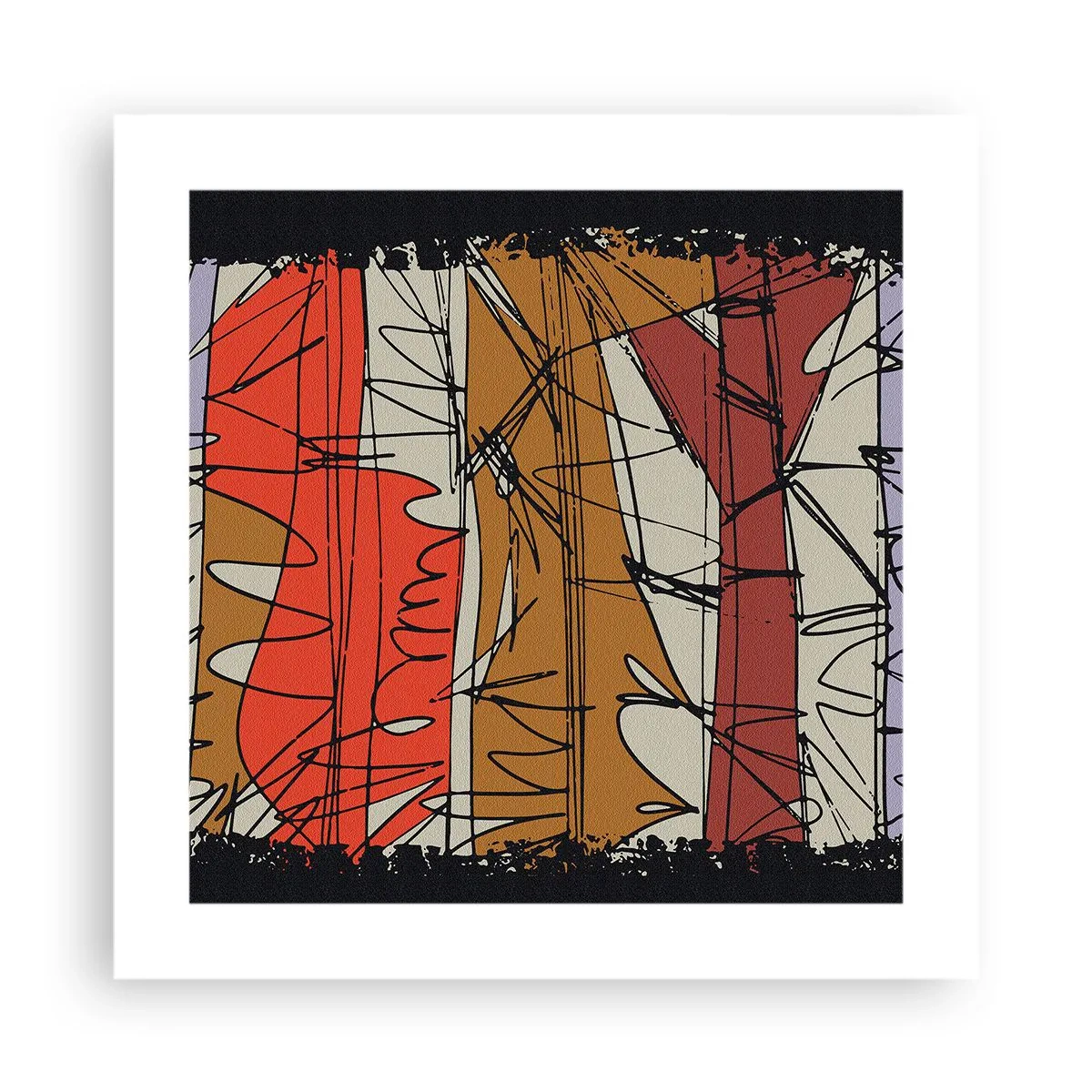 Plagát - Spontánna kompozícia - 40x40 cm