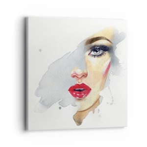 Obraz na plátne - Odraz v kvapke vody - 40x40 cm