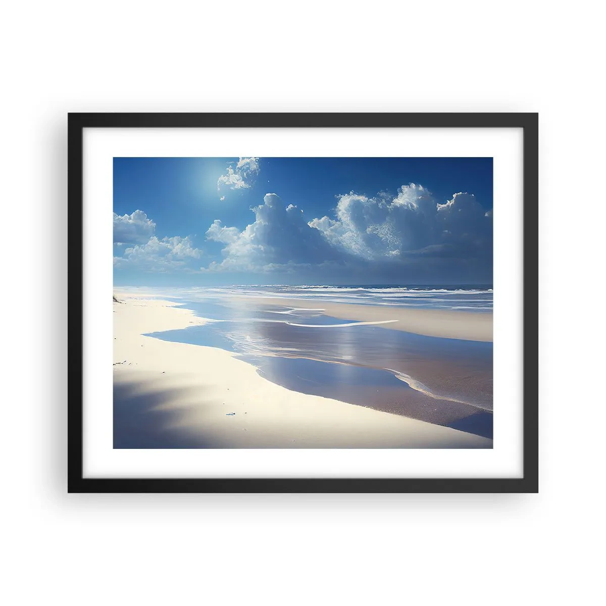 Plagát v čiernom ráme - Dovolenka v raji - 50x40 cm