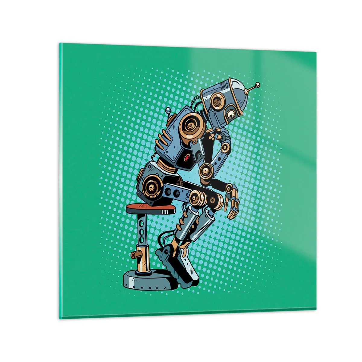 Obraz na skle - Nad podstatou bytia - 70x70 cm