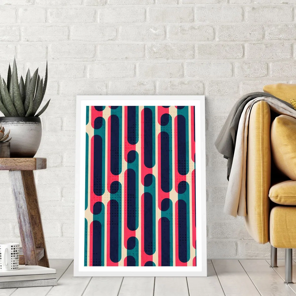 Plagát v bielom ráme - Dovnútra a dopredu - 61x91 cm