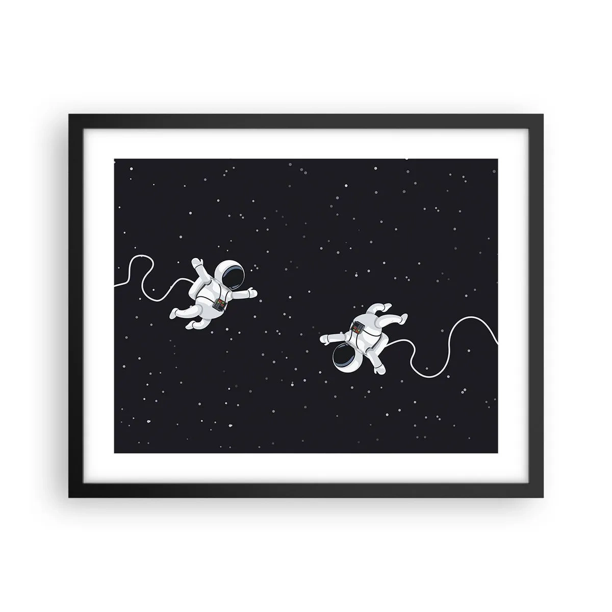 Plagát v čiernom ráme - Kozmický tanec - 50x40 cm