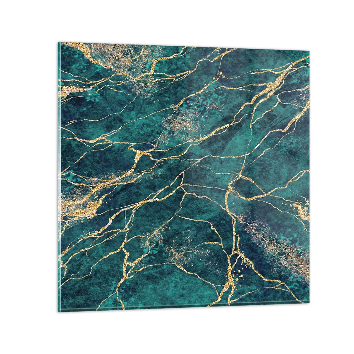 Obraz na skle - Zlatá žila - 60x60 cm