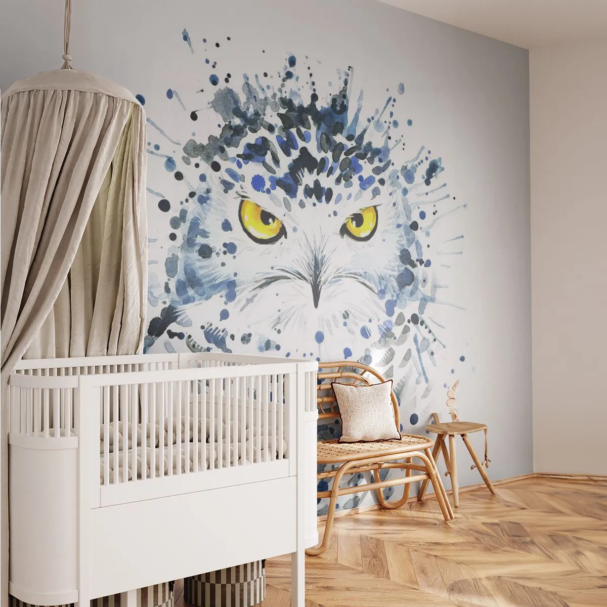 Fototapeta Premium Canvas - Priamo do očí - Vták, Sova, Zvieratá - 250x175 cm