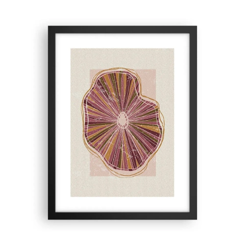 Plagát v čiernom ráme - Radiálna abstrakcia - 30x40 cm
