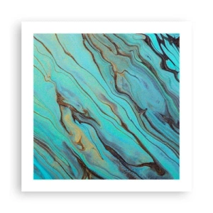 Plagát - Tyrkysový príliv - 50x50 cm