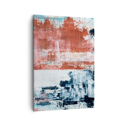 Obraz na plátne - Abstraktné pol na pol - 50x70 cm