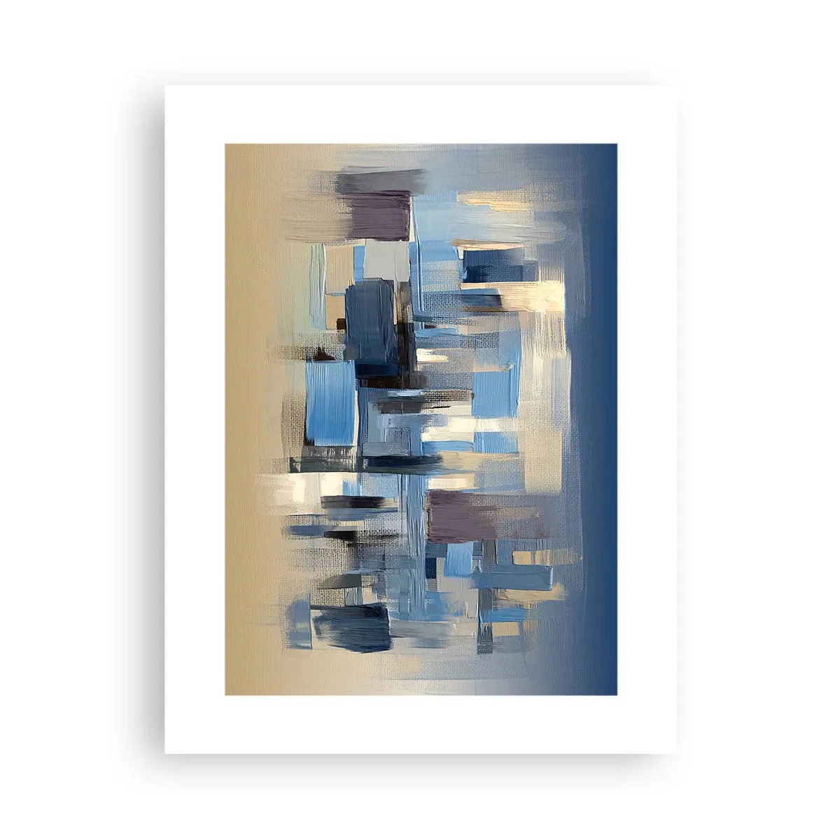 Plagát - Modrá konštrukcia - 30x40 cm