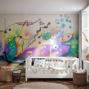 Fototapeta Premium Sand - Niet slov! - Abstrakcia, Ryby, Grafika - 300x210 cm