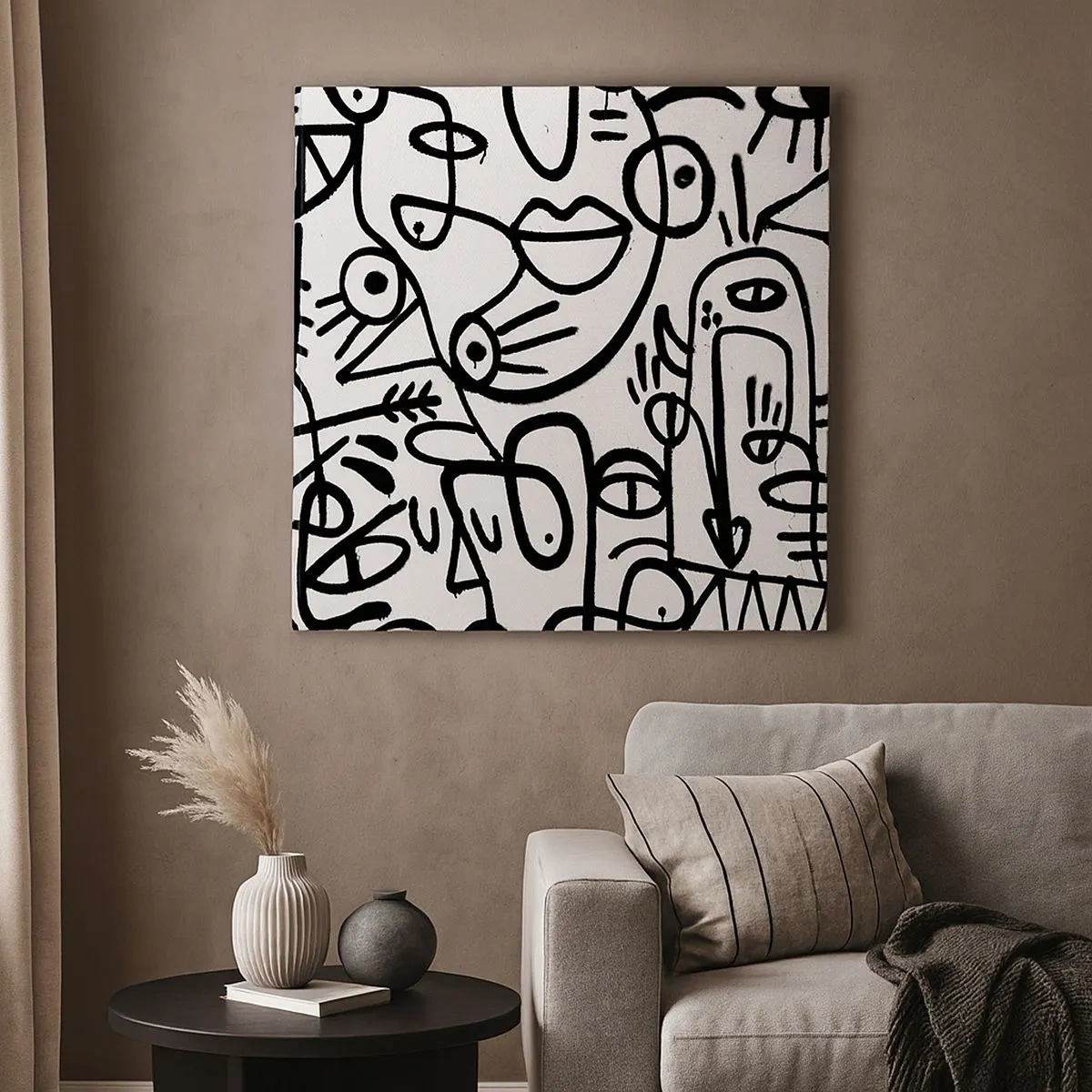 Obraz na plátne - Tváre a preludy - 30x30 cm