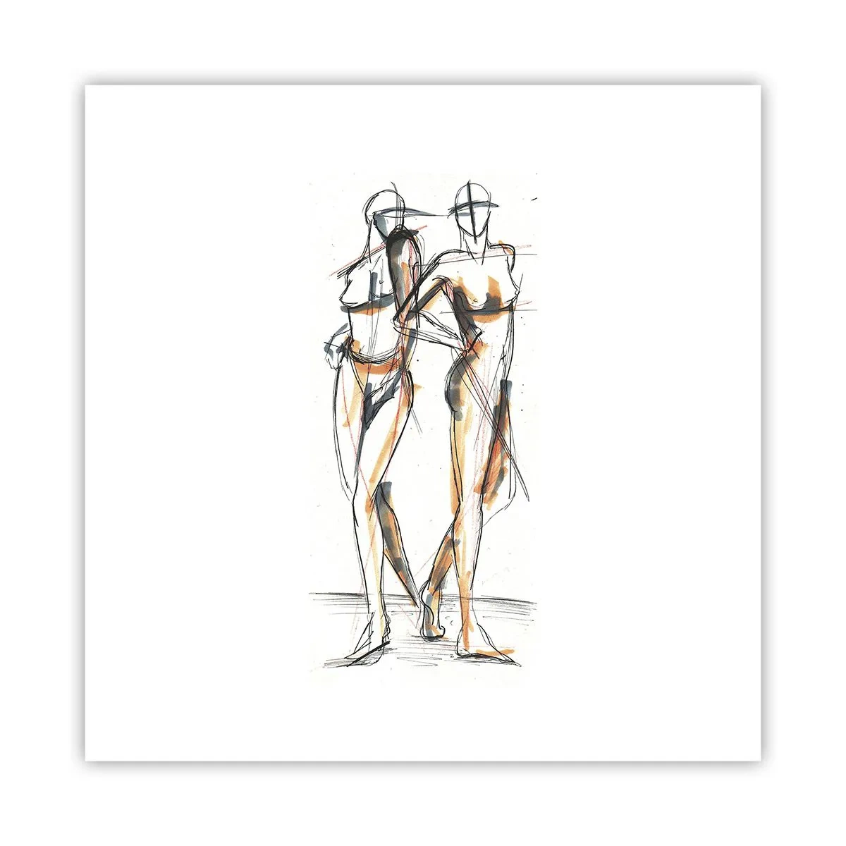Plagát - Štúdia šarmu - 40x40 cm