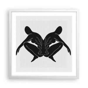 Plagát v bielom ráme - Spoločná duša - 50x50 cm