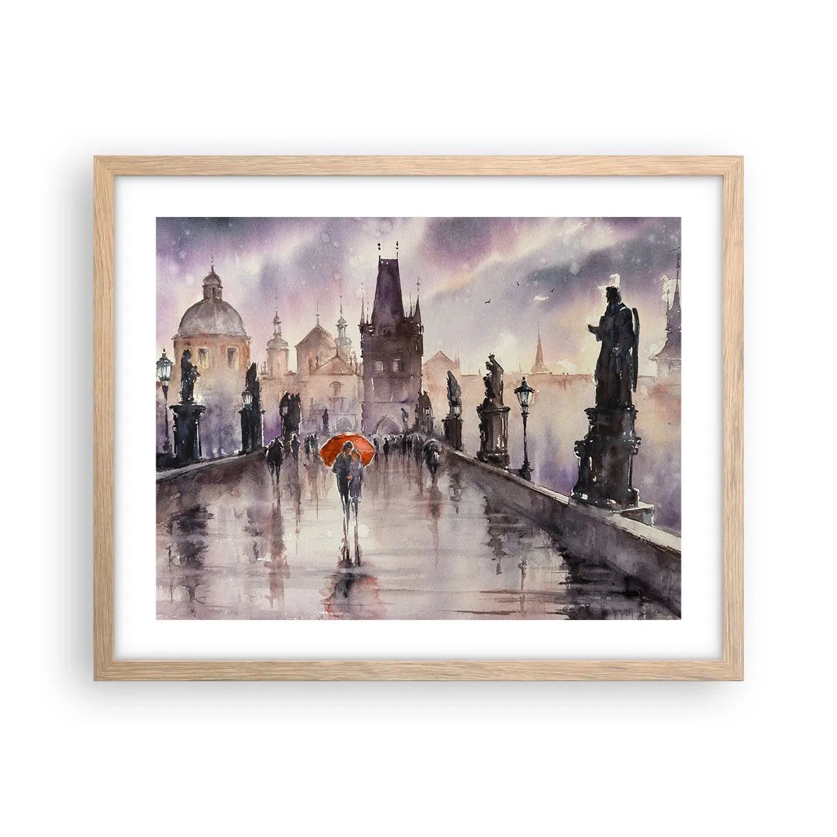 Plagát v ráme zo svetlého duba - Ľudia sa nemenia - 50x40 cm