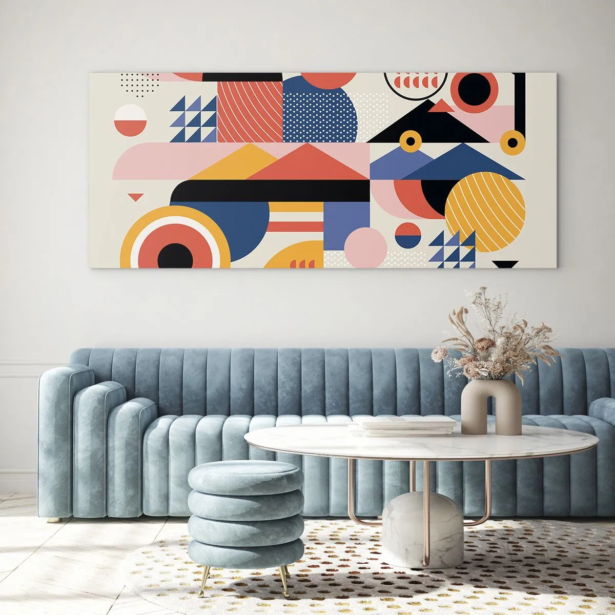 Obraz na skle - Kompozícia: poďme sa hrať - 90x30 cm