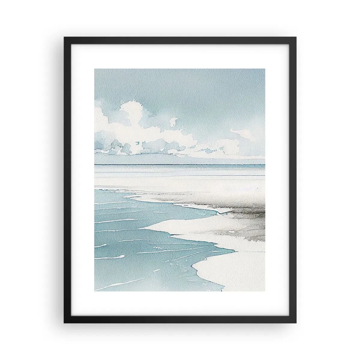 Plagát v čiernom ráme - Jemný príliv - 40x50 cm