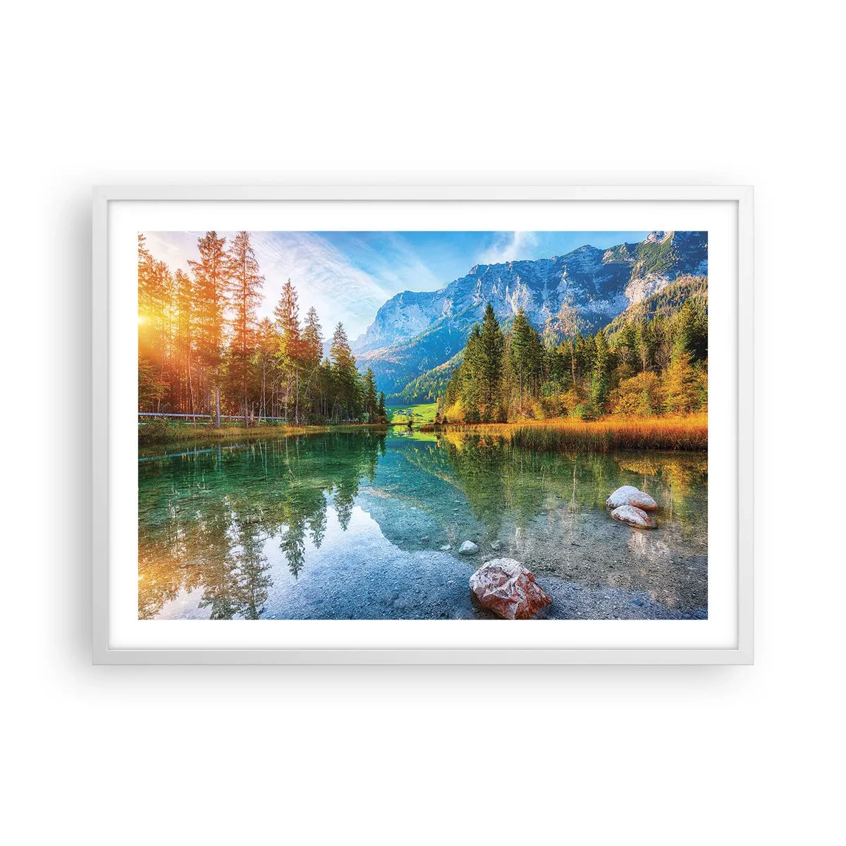 Plagát v bielom ráme - Nežnosť jesene - 70x50 cm