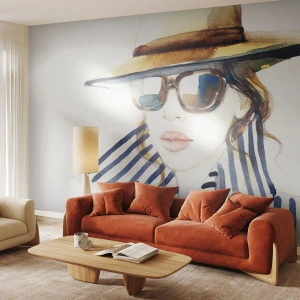 Samolepiaca Fototapeta Deluxe Sticker - Florida víta! - Ženská tvár, Portrét ženy, Móda - 450x315 cm