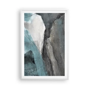 Plagát v bielom ráme - Abstrakcie: skaly a ľad - 61x91 cm