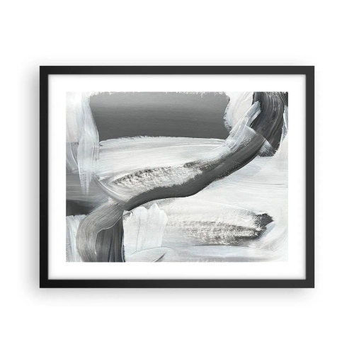 Plagát v čiernom ráme - Pevným pohybom - 50x40 cm