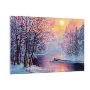 Obraz na skle - Farby zimy - 120x80 cm