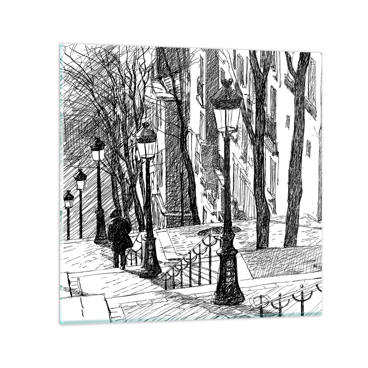 Obraz na skle - Milostný príbeh alebo horor? - 30x30 cm
