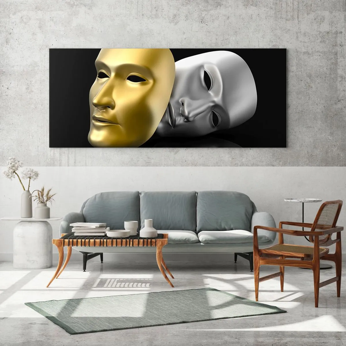 Obraz na skle - Život je divadlo - 100x40 cm