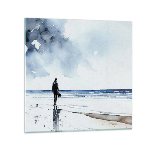 Obraz na skle - Rozhovor s morom - 30x30 cm