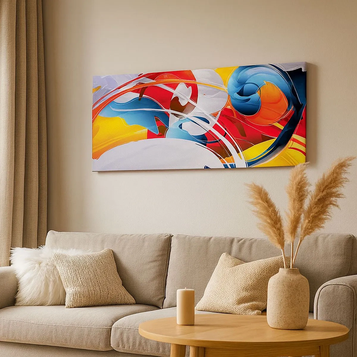 Obraz na plátne - Tanec živlov - 100x40 cm