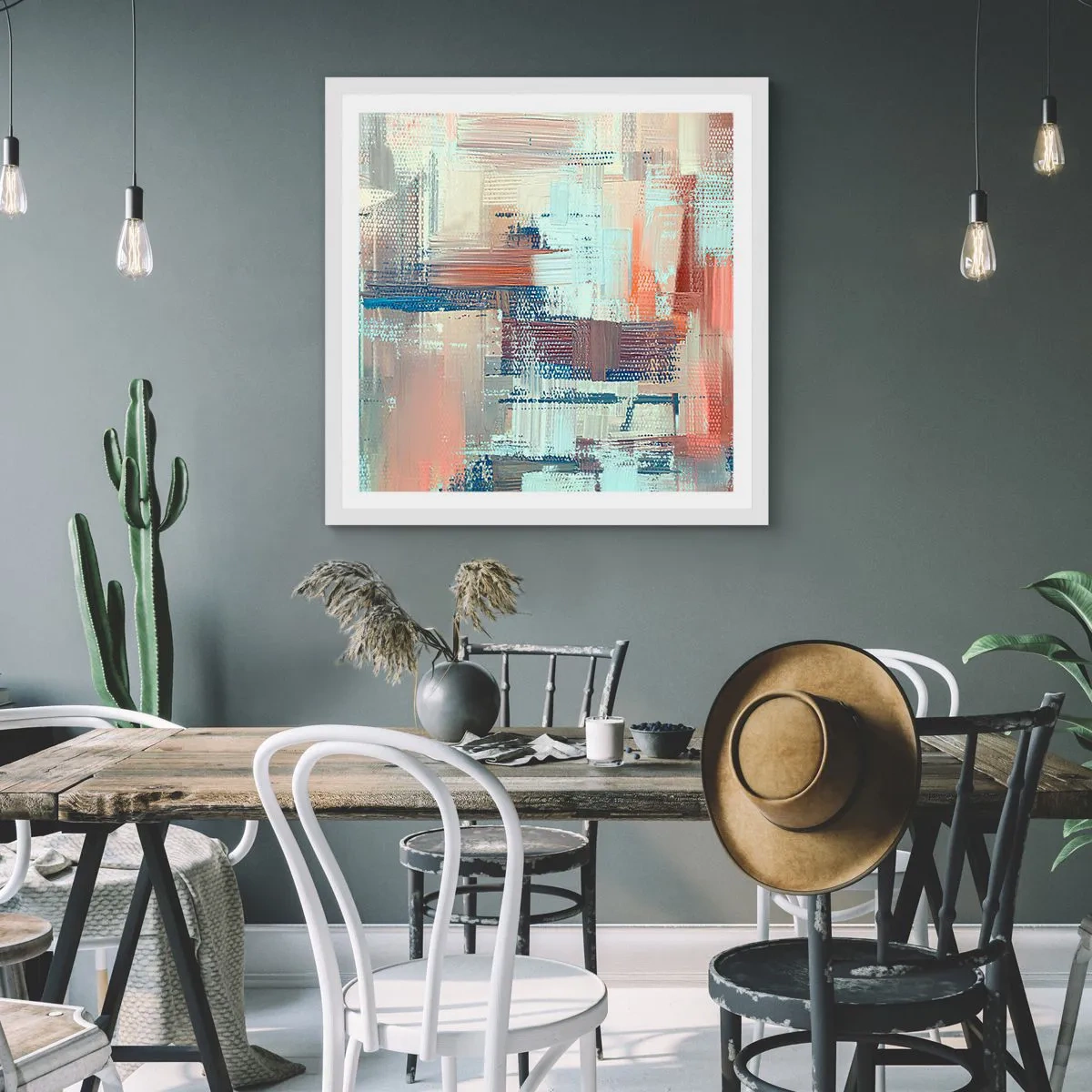 Plagát v bielom ráme - Dostať sa k svetlu - 30x30 cm