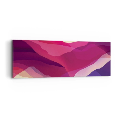 Obraz na plátne - Fialové vlny - 90x30 cm