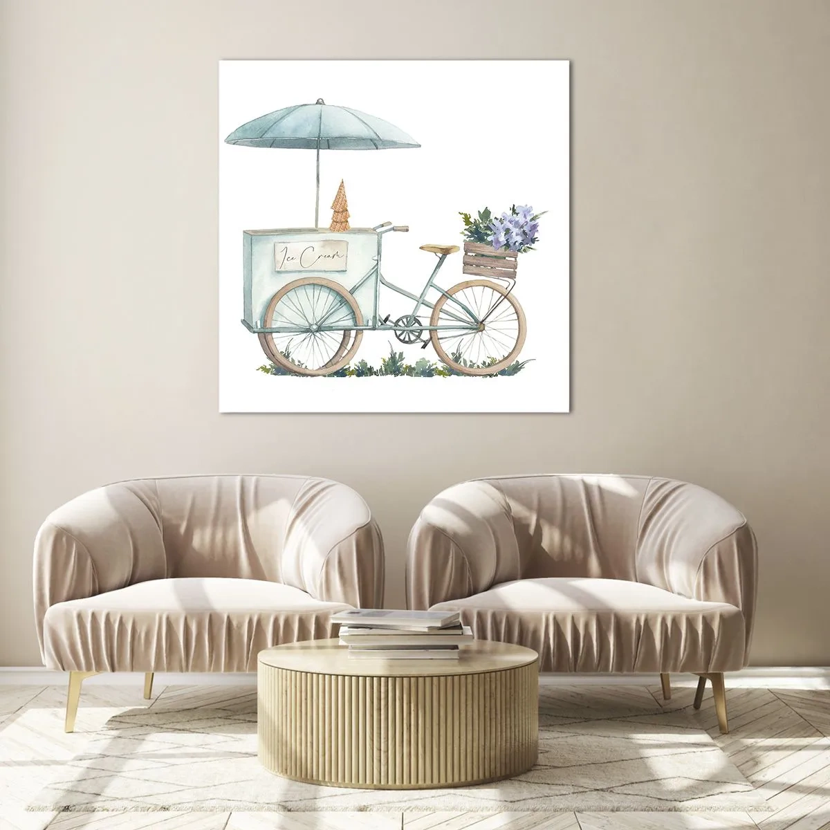 Obraz na skle - Sladká spomienka na leto - 50x50 cm