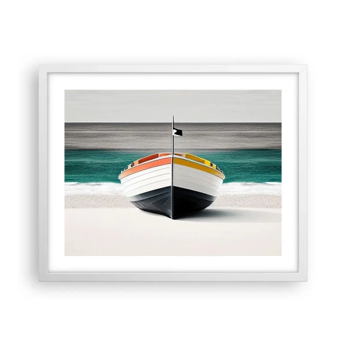 Plagát v bielom ráme - Na správnom mieste - 50x40 cm